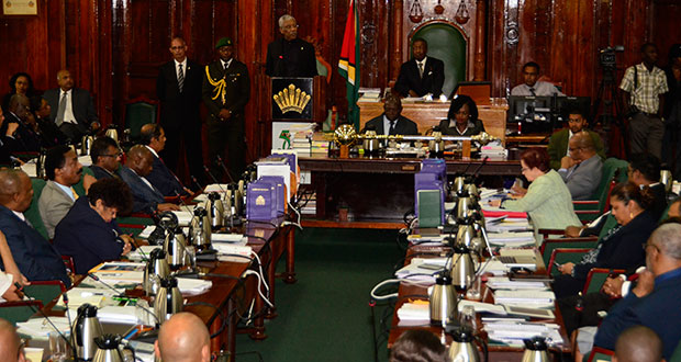 President David Granger addresses the National Assembly
