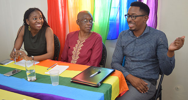 Dr Melissa Varswyk, Dr Janice Jackson and Mr Leroy Adolphus at Tuesday’s panel discussion (Theresa Campbell/APC photo) 
