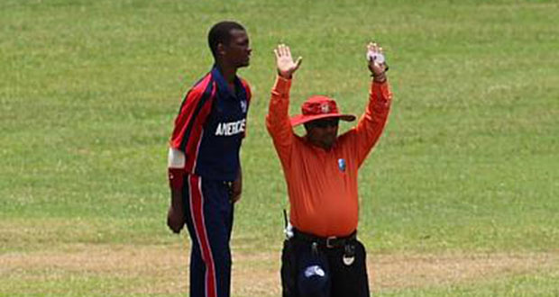 Sukhdeo officiates in a game in Guyana in 2014