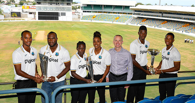 WICB and  Digicel partnership   during the unveiling of the new exciting four-year dal between WICB and Digicel at Kensington Oval yesterday. (Photo by WICB Media/Randy Brooks of Brooks Latouche Photography)
