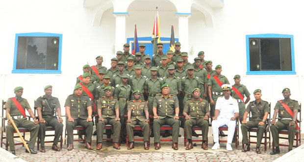 Officer cadets of SOC #49 with the COS, senior officers and staff of CUPOCS