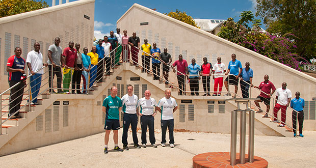 The participants for Phase 2 of WICB/ECB Level 3 Coaching Course stand with their instructors.