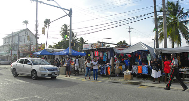 Some stalls located at the Vreed-en-Hoop Market