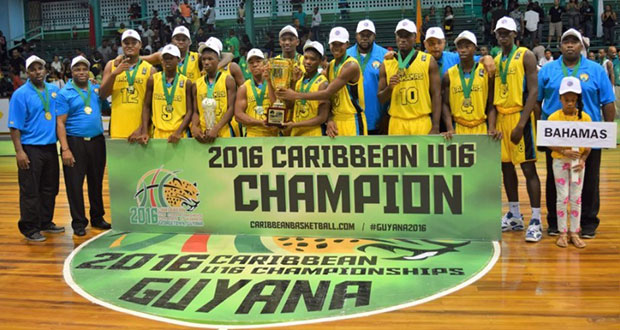 CBC U16 Male tournament winners Bahamas