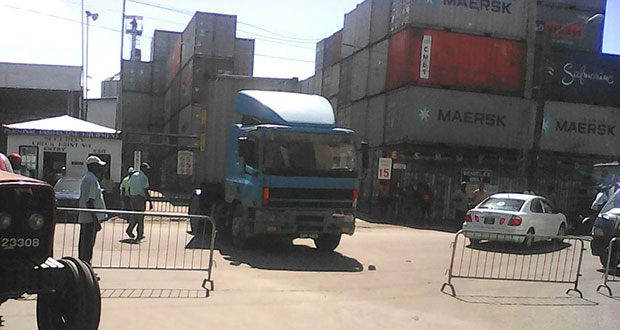 City Hall had blocked containers from leaving one of the Water Street wharves due to non payment of the fee