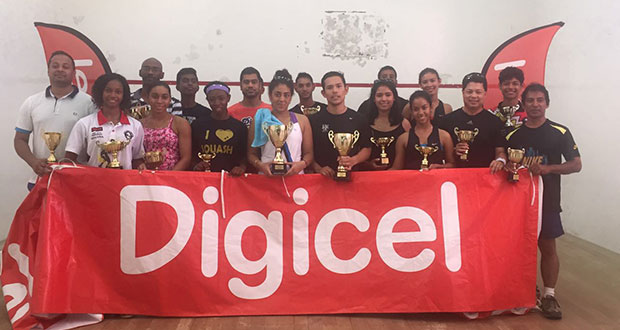 The winners of the recently concluded Digicel Senior Squash Championships