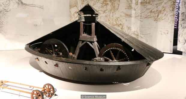Though it looks impressive, the mechanical tank would only have been able to move at a slow jerk (Credit: Science Museum)