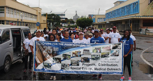 Participants of the walk that culminates Food For the Poor Silver Jubilee anniversary