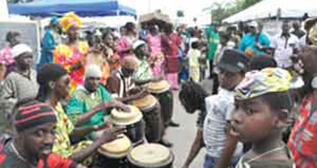 Bagotville drummers proudly participate in the annual Emancipation celebrations