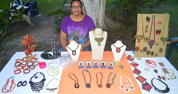 Deborah Mathias and her jewelry