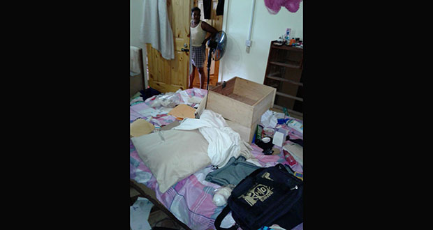 One of the ransacked rooms