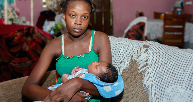 21-year-old Nyesha Hamilton and her newborn, Ricardo Hamilton who is currently recovering from internal bleeding and a fractured skull