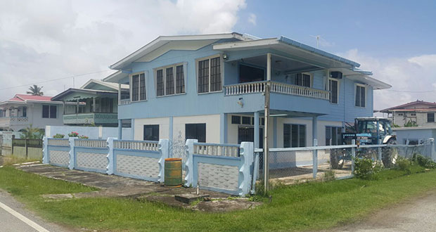 The house where the owner of the dogs, Ms Marceline Basdeo-Small lives 