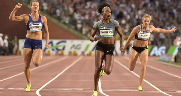 Thompson seals sprint supremacy on golden night in Brussels