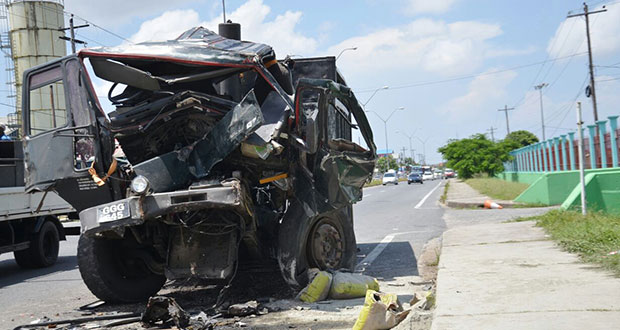 One of the ill-fated trucks involved in the accident