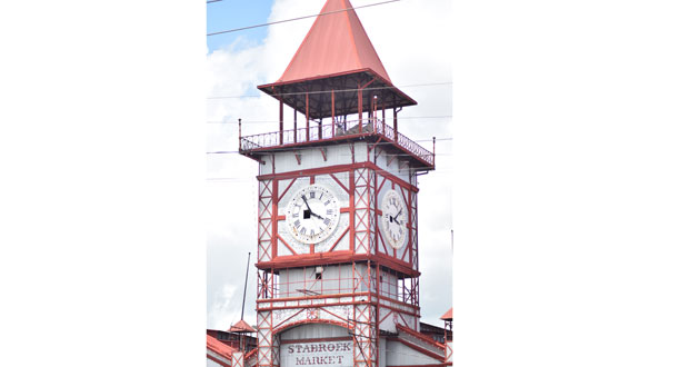 The historic Stabroek Market clock is expected to again become operable