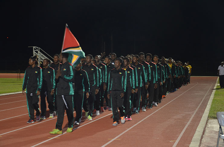 The Guyana delegation at last night's IGG opening ceremony.