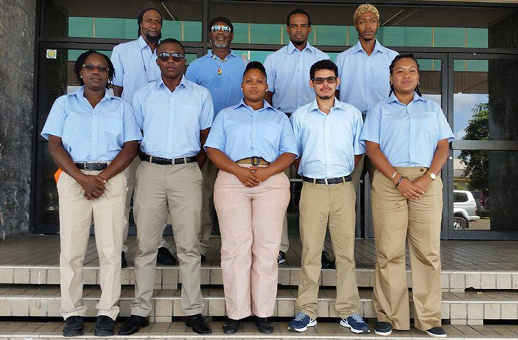 The ten umpires who are in Suriname for the annual Dutch Colony Table Tennis championships