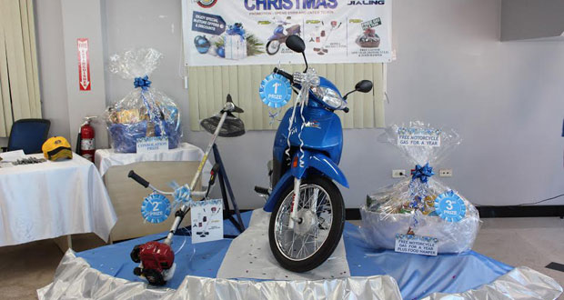 The Jialing promotional prizes up for grabs this Christmas