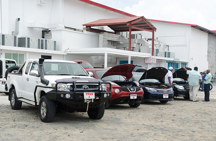 Some of the vehicles on display