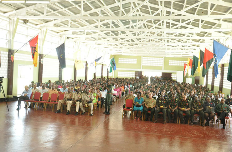 A section of the audience at the GDF’s 51st Anniversary church service on Tuesday