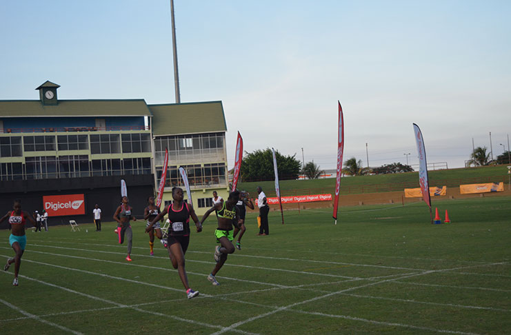 Kenisha Phillips continues to dominate the girls’ Under 16 100m as Linden’s Deshanna Skeete fails to get pass her