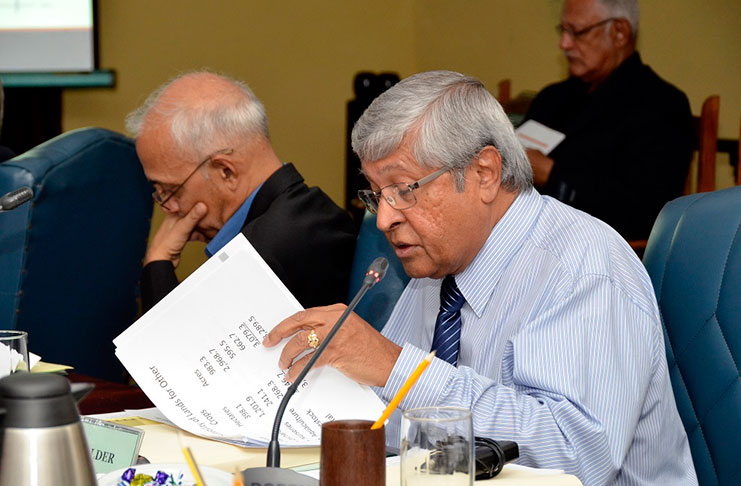 Flashback: Chief Executive Officer of the Guyana Sugar Corporation (GuySuCo) Mr. Errol Hanoman, briefing Cabinet on the operations of the corporation