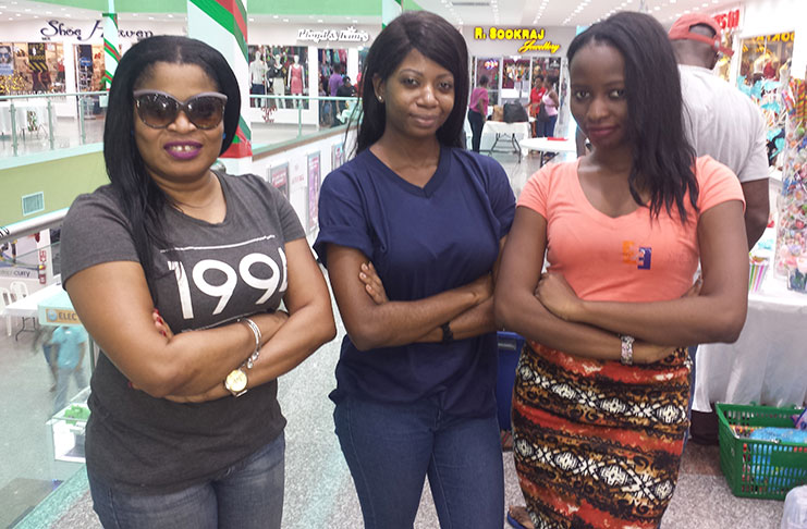 Members of the Association of Women Entrepreneurs (AWE) are, from left, Ruth Johnson: Vice-President of AWE, and co-founder and owner of Simple Solutions and Wedding Events; Godlyn Lyte of ‘Ghod Arts’, and Grace Williams of ‘Everything Bella Events’