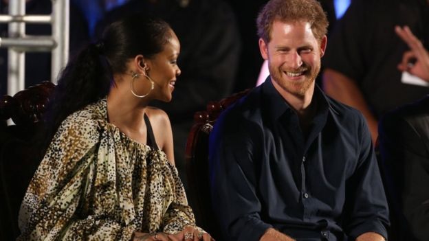 Rihanna and Prince Harry shared the stage at a concert in Barbados