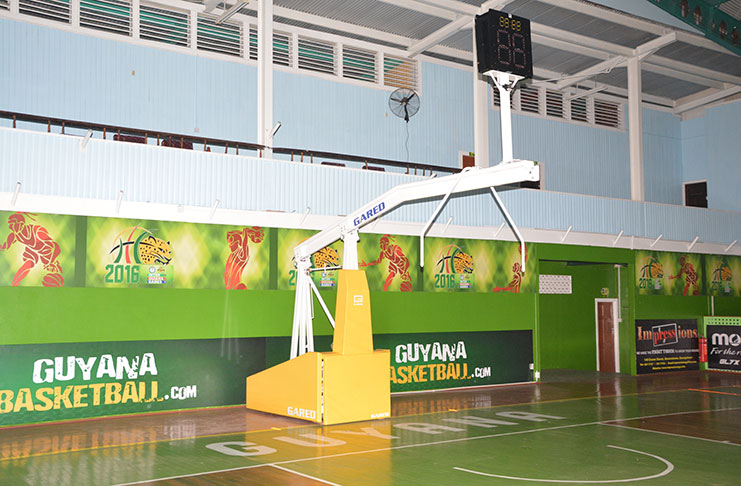 The basketball ring at the Sports Hall (Delano Williams photos)