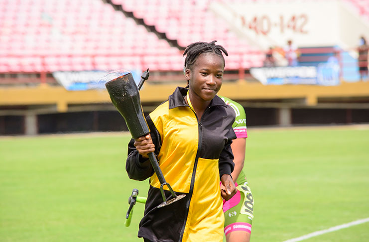 hantoba takes the torch at the opening ceremony of the National Schools Championships last year.
