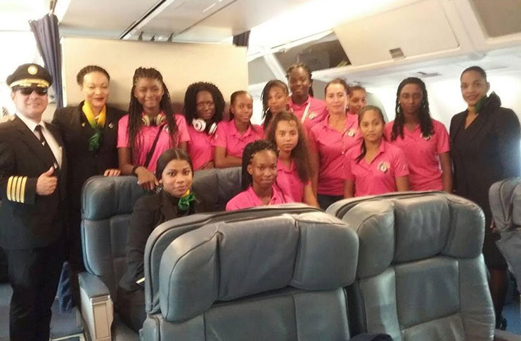 The GBL team pose with major sponsor Fly Jamaica during their tour to Canada.