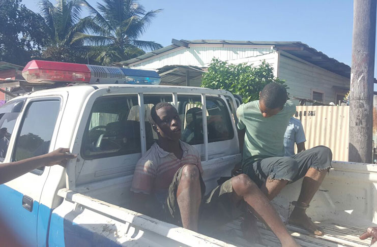 The two bandits who were apprehended by police