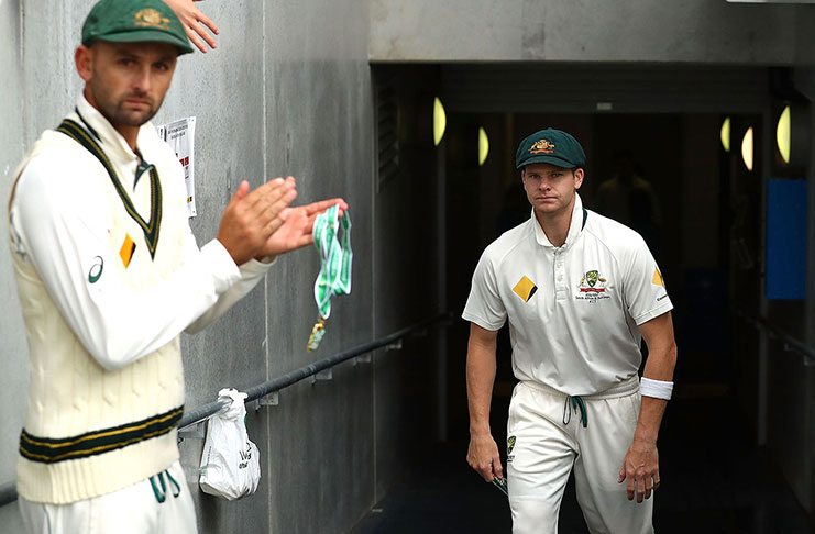 Despite being a part-time spinner himself, Steven Smith has struggled to use his main spinner, Nathan Lyon, effectively. (Cricket Australia/Getty Images).