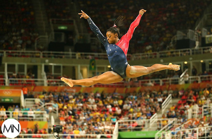 Simone Biles in action at the
Olympics in Brazil 2016