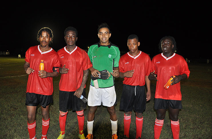 NA United will be banking on the form of these players. From left, Leonardo Adams, Grahan Thomas, Jovano Dos Santos, Steflon Boucher and Shakeel Grant.