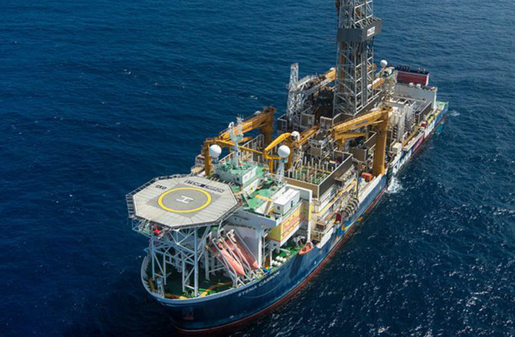 A drilling ship off the shore of Guyana. Experts are estimating there are billions of barrels of oil mixed with natural gas in the region