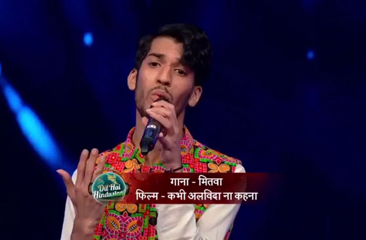 Benny Parag during his performance on the Indian Show Dil Hai Hindustani