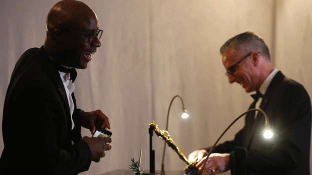 The Moonlight director later watched the best film Oscar engraved