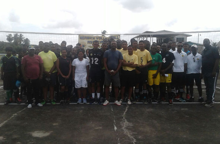 Participants pose before the start of the one-day tournament.