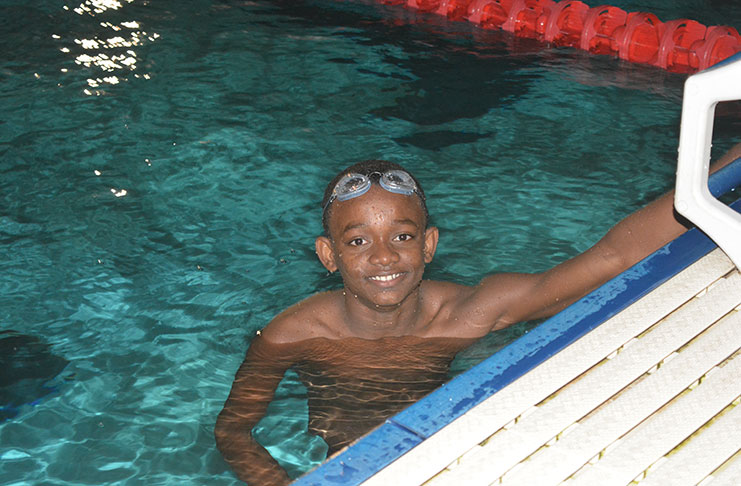 Any day in the pool is a happy day for Leon Seaton.