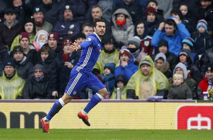 Chelsea's Pedro celebrates scoring their first goal Reuters / Phil Noble