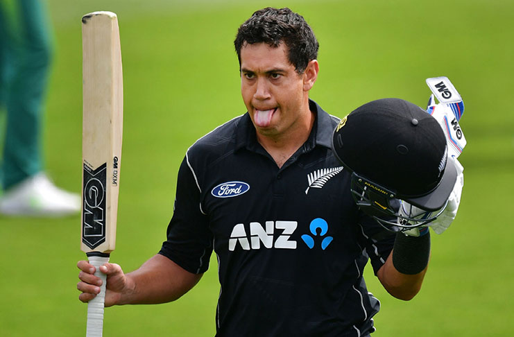 Ross Taylor acknowledges the crowd after bringing up his 17th ODI century in  Christchurch.