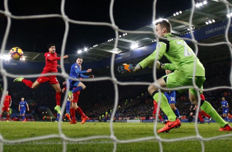 Leicester City's Jamie Vardy scores their third goal Action Images via Reuters / Jason Cairnduff Livepic