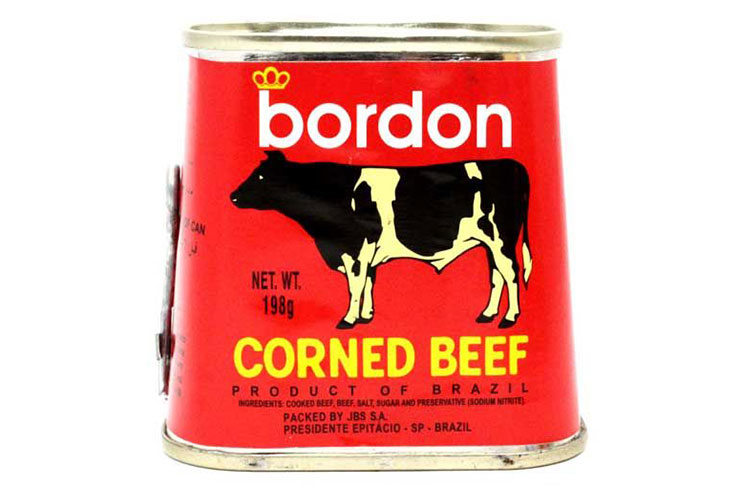 Corn beef which is processed and packed by JBF, one of the two large Brazilian beef exporting companies caught-up in the scandal