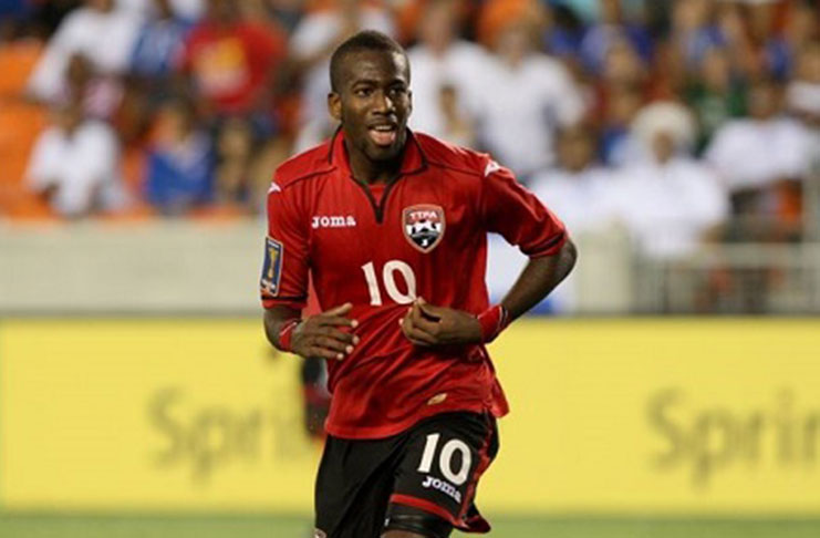 Kevin Molino … scored
the all-important goal
for Trinidad and Tobago.
