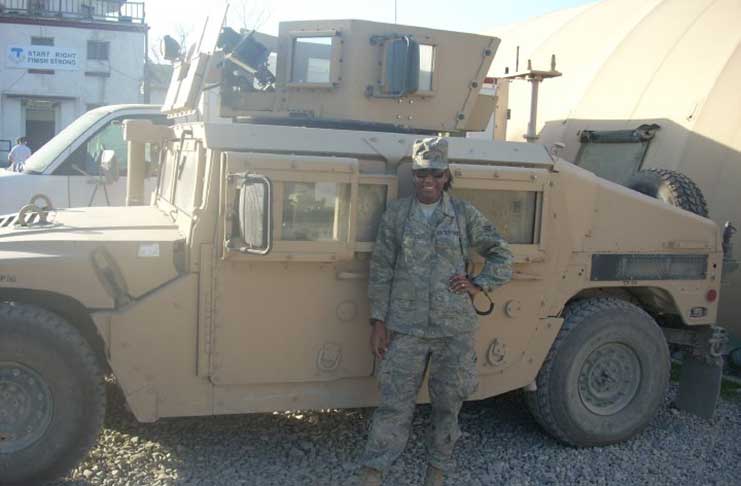 Tech Sgt Stacey Lauterbach during her deployment in the US Air Force in Bagram, Afghanistan, 2009