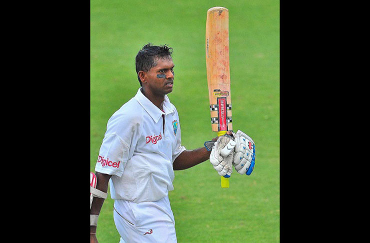Veteran left-hander Shiv Chanderpaul … passed 26 000 first class runs yesterday at Kensing ton Oval
