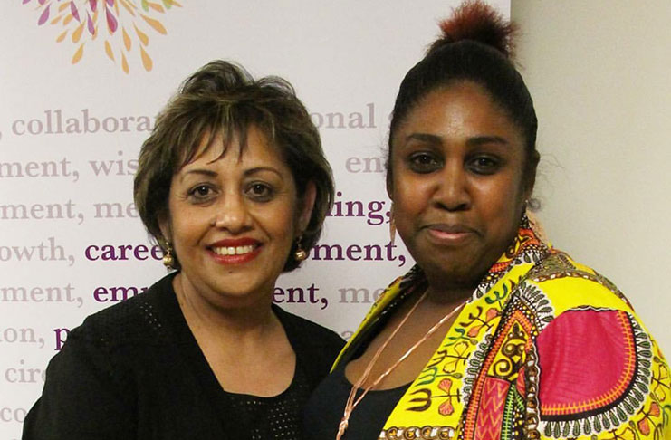 ‘Women of Kaieteur’ Director, Mala Bheem (right) and its Co-Founder, Roianne Nedd