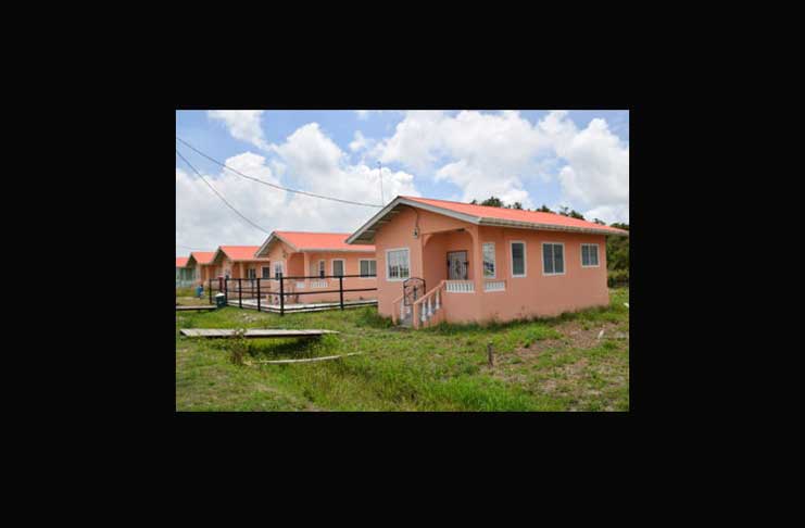 Some of the turnkey houses at the Perseverance housing scheme, East Bank Demerara